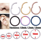Stainless Steel Pierced Nose Ring Interface Ring Closed Ring Seamless Connection Nose Ring Earrings | Orazek UK Ltd