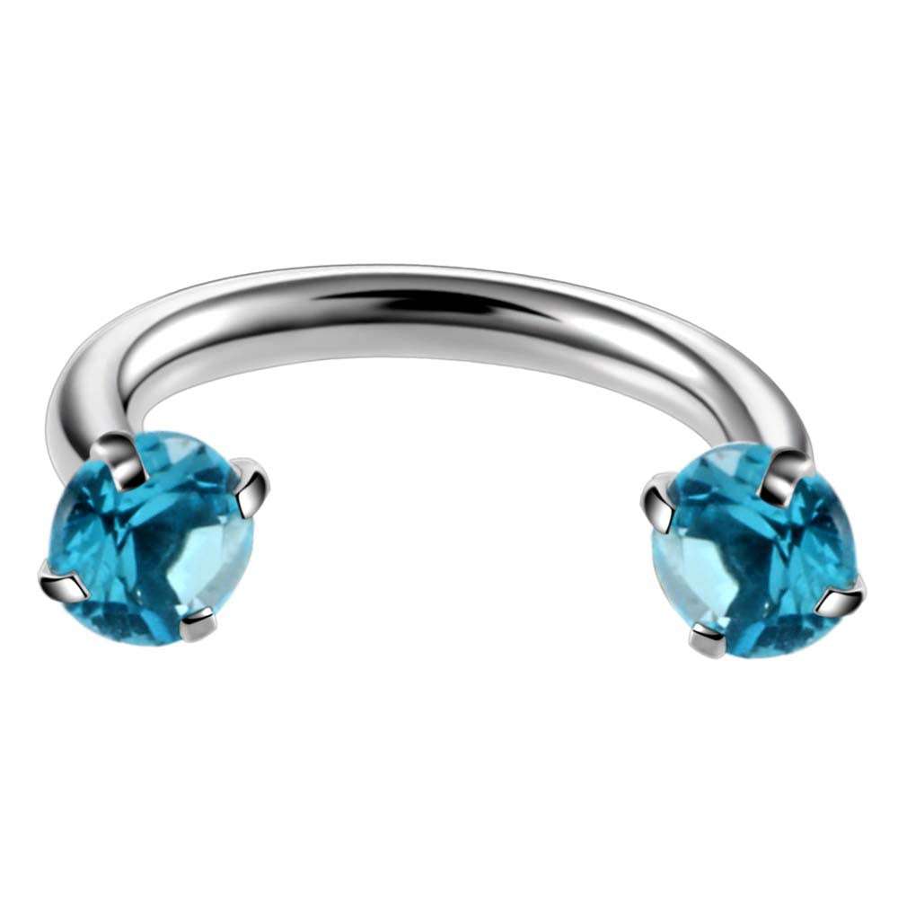 Stainless Steel Piercing Ornaments Round Double Zircon Nose Ring U-shaped Nose Ring Orazek UK Ltd