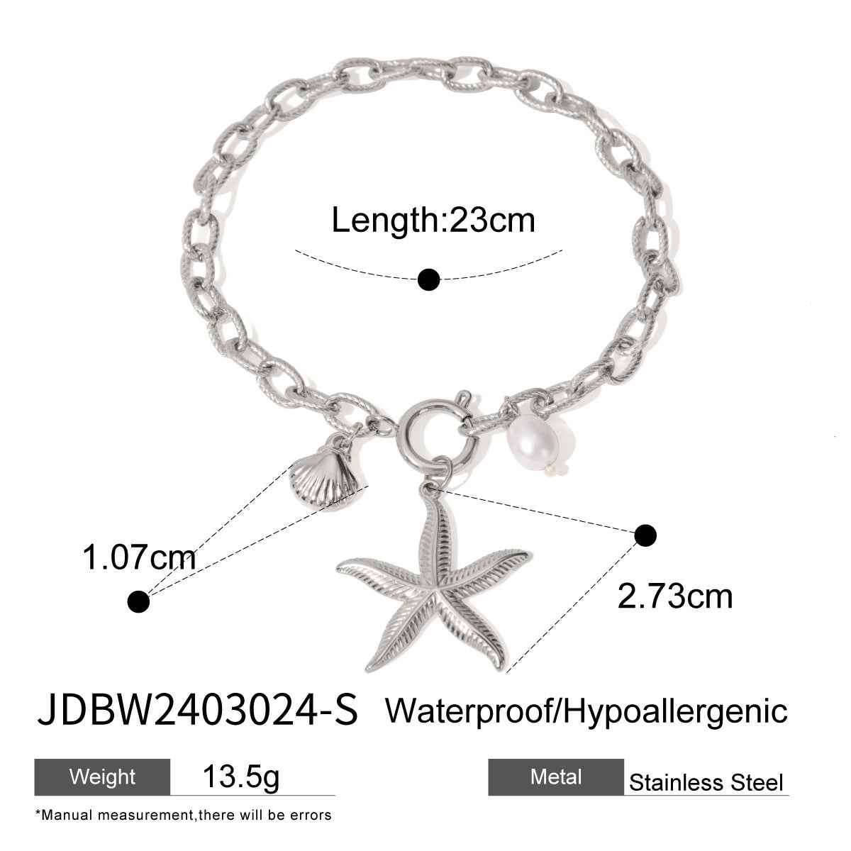 Stainless Steel Starfish Shell Conch Bracelet For Women Fashion Beach Bracelets Birthday Jewelry Gifts Orazek UK Ltd