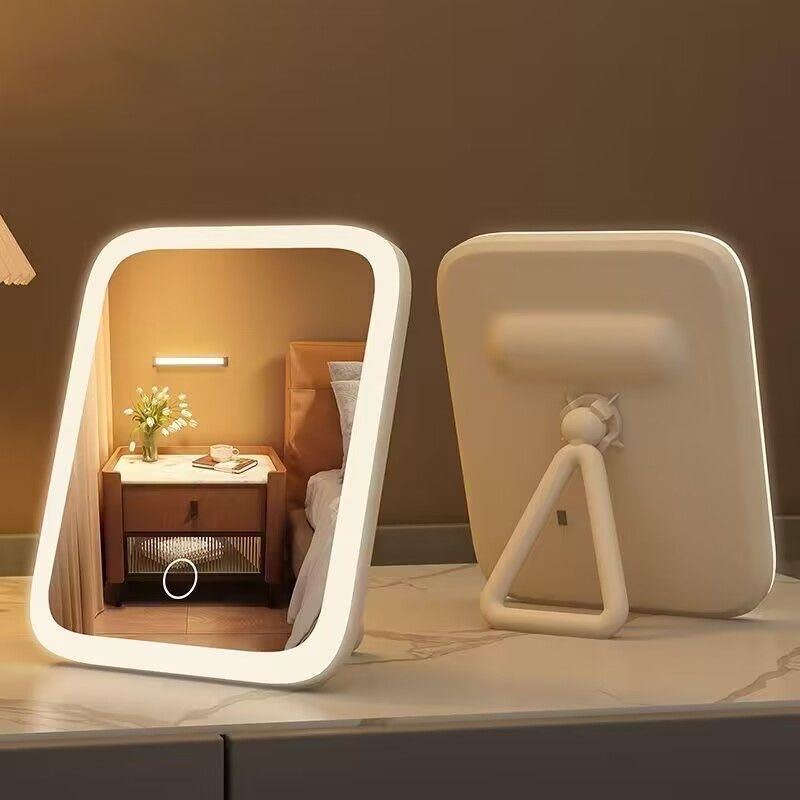 Student Dormitory Fill-light Desktop Vanity Mirror With Charging Function | Orazek UK Ltd