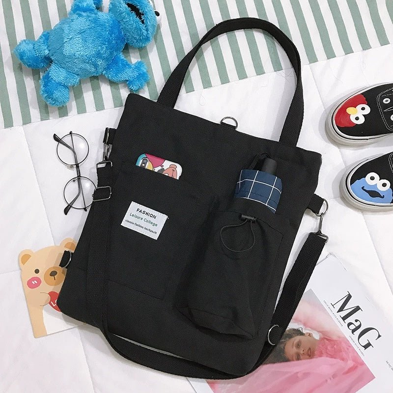 Students Handbag With Pockets Preppy Buckpack Shoulder Bag For Women Shoolbags | Orazek UK Ltd