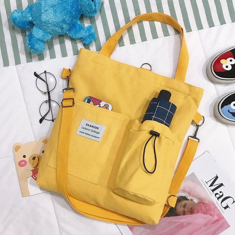 Students Handbag With Pockets Preppy Buckpack Shoulder Bag For Women Shoolbags | Orazek UK Ltd