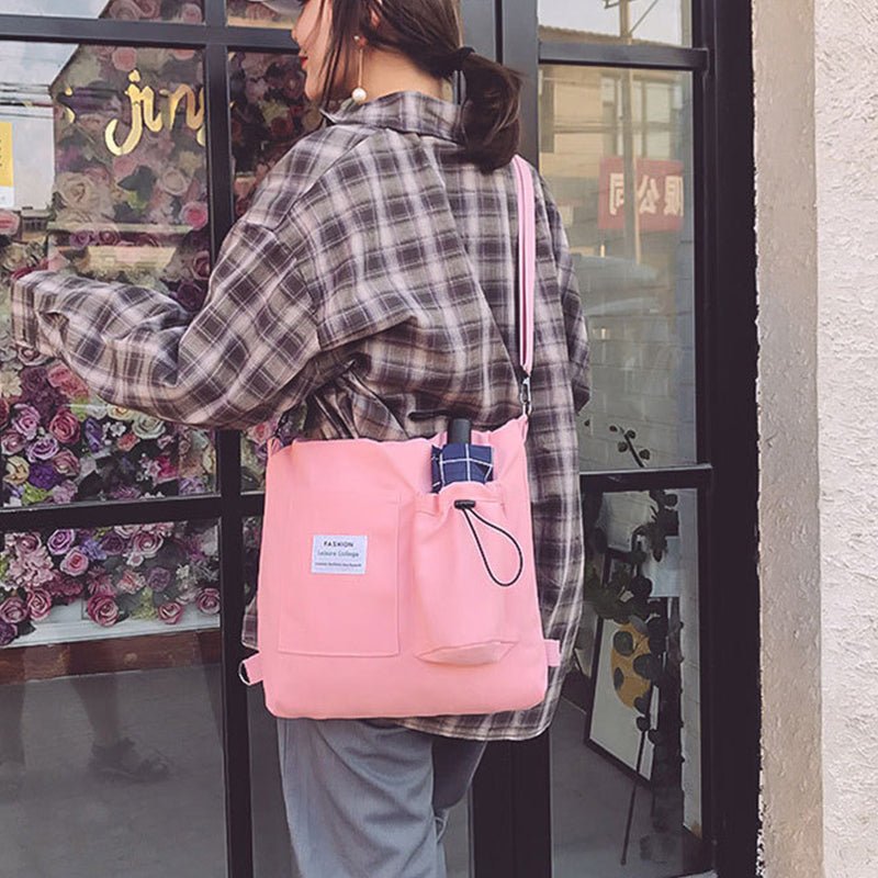 Students Handbag With Pockets Preppy Buckpack Shoulder Bag For Women Shoolbags | Orazek UK Ltd