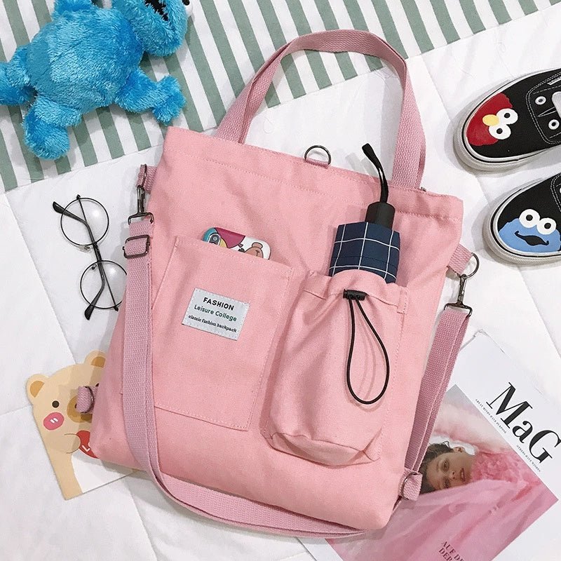 Students Handbag With Pockets Preppy Buckpack Shoulder Bag For Women Shoolbags | Orazek UK Ltd