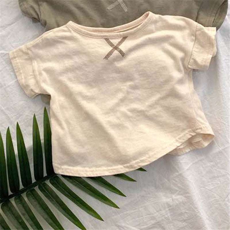 Summer Baby Children's Clothing Simple Short-sleeved T-shirt | Orazek UK Ltd