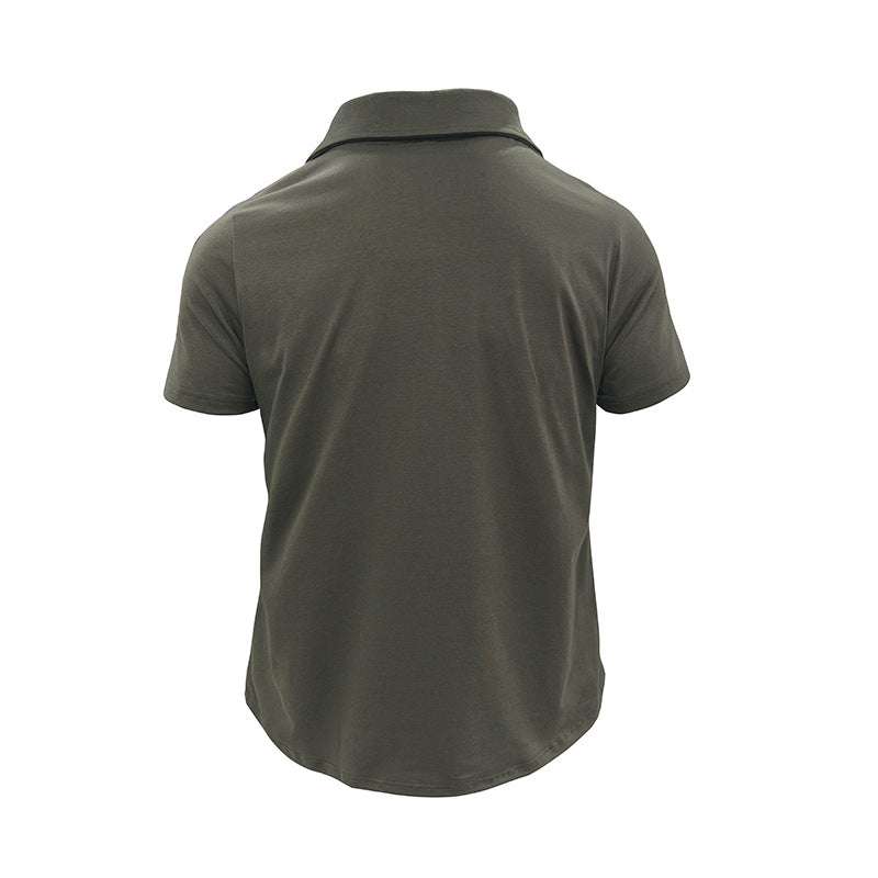Summer Lapel Button Polo Shirt With Pockets Outdoor Fashion Short Sleeve Tops For Men Clothing | Orazek UK Ltd