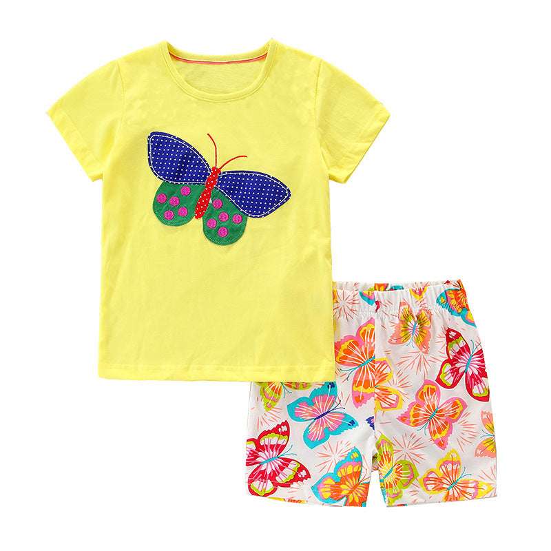 Summer New Products Girls Cotton Cartoon Suit | Orazek UK Ltd