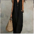 Summer Ruffle Dress With Pockets Women's Spring Elegant Casual Sleeveless A-Line Shift Dresses | Orazek UK Ltd