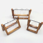 Swing Wooden Stand Hydroponic Plant Container Glass Vase Orazek UK Ltd