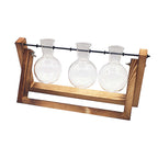 Swing Wooden Stand Hydroponic Plant Container Glass Vase Orazek UK Ltd