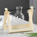 Swing Wooden Stand Hydroponic Plant Container Glass Vase Orazek UK Ltd