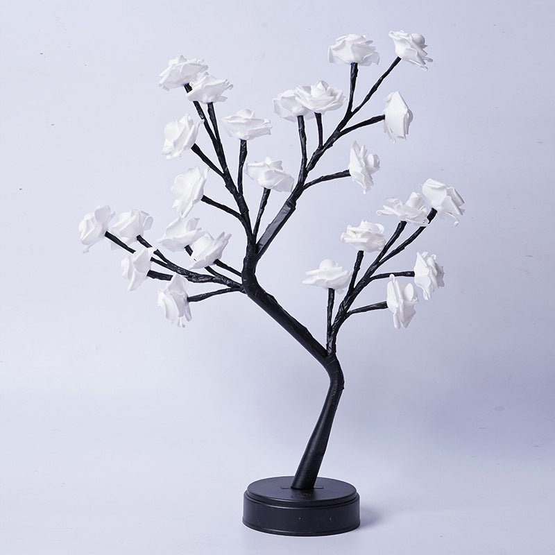 Table Lamp Flower Tree Rose Lamps Fairy Desk Night Lights USB Operated Gifts For Wedding Valentine Christmas Decoration | Orazek UK Ltd