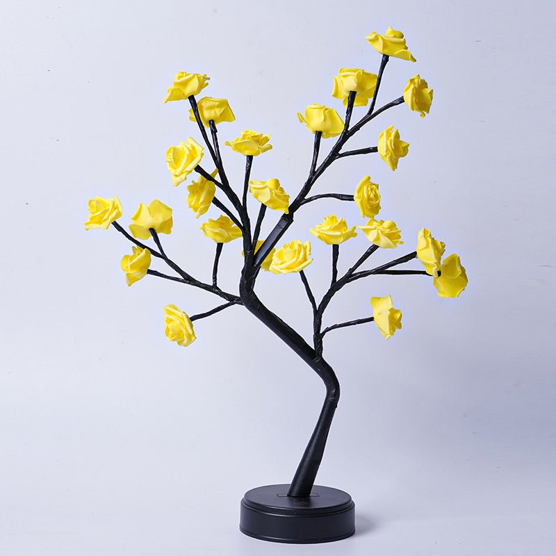 Table Lamp Flower Tree Rose Lamps Fairy Desk Night Lights USB Operated Gifts For Wedding Valentine Christmas Decoration | Orazek UK Ltd