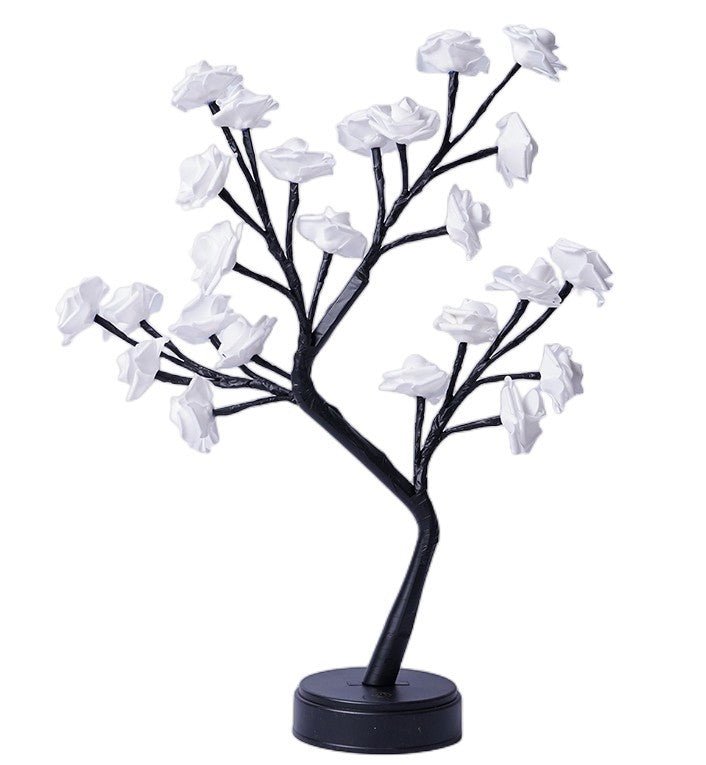 Table Lamp Flower Tree Rose Lamps Fairy Desk Night Lights USB Operated Gifts For Wedding Valentine Christmas Decoration | Orazek UK Ltd