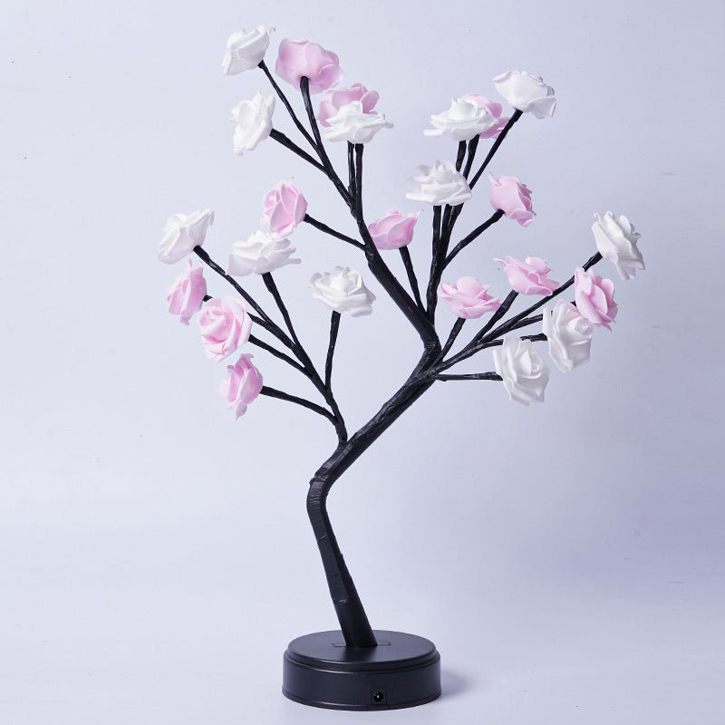 Table Lamp Flower Tree Rose Lamps Fairy Desk Night Lights USB Operated Gifts For Wedding Valentine Christmas Decoration | Orazek UK Ltd