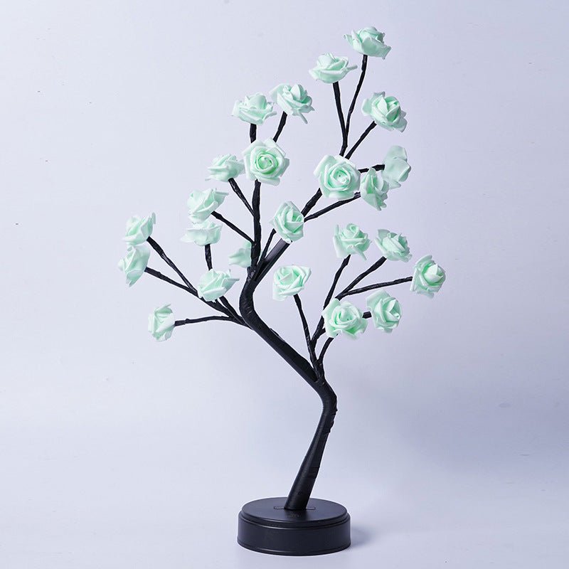 Table Lamp Flower Tree Rose Lamps Fairy Desk Night Lights USB Operated Gifts For Wedding Valentine Christmas Decoration | Orazek UK Ltd