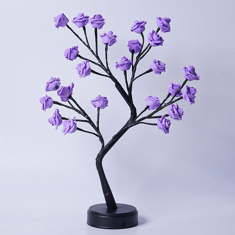 Table Lamp Flower Tree Rose Lamps Fairy Desk Night Lights USB Operated Gifts For Wedding Valentine Christmas Decoration | Orazek UK Ltd