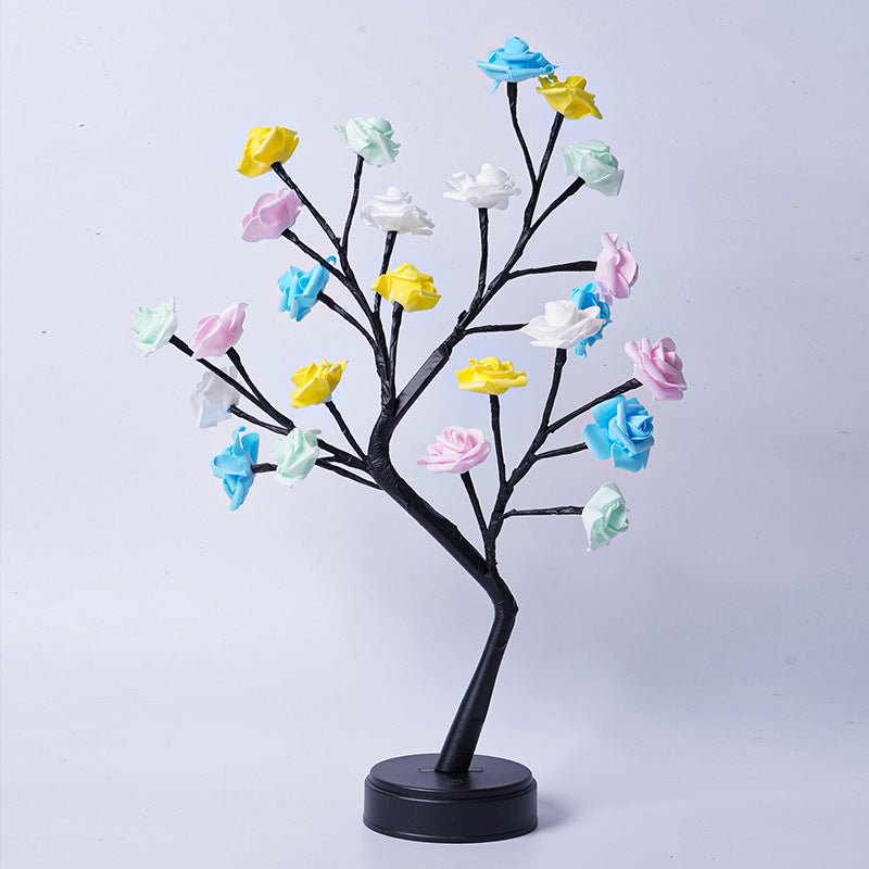 Table Lamp Flower Tree Rose Lamps Fairy Desk Night Lights USB Operated Gifts For Wedding Valentine Christmas Decoration | Orazek UK Ltd