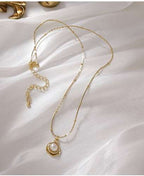 Temperament Retro Baroque Freshwater Pearl Necklace Titanium Steel Color Preservation | Orazek UK Ltd