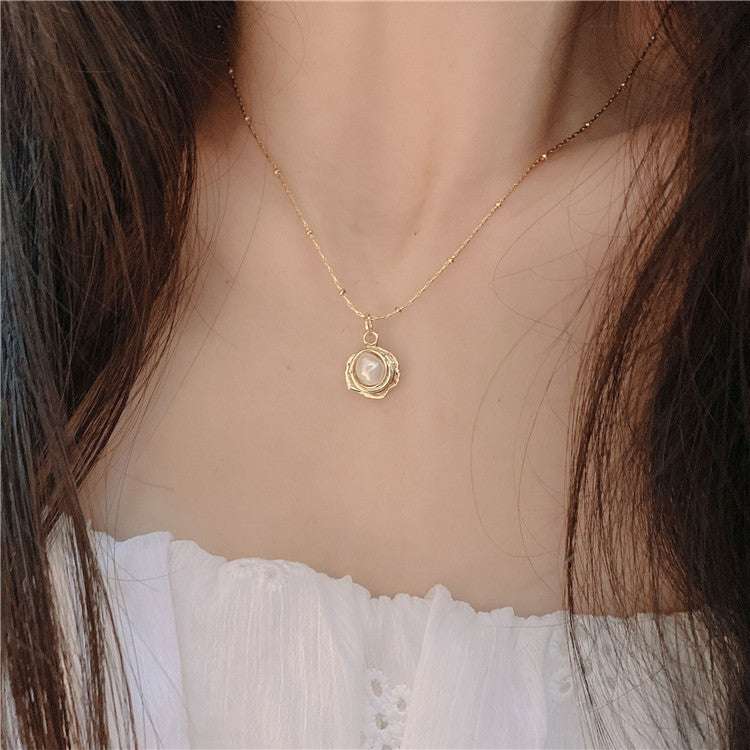 Temperament Retro Baroque Freshwater Pearl Necklace Titanium Steel Color Preservation | Orazek UK Ltd
