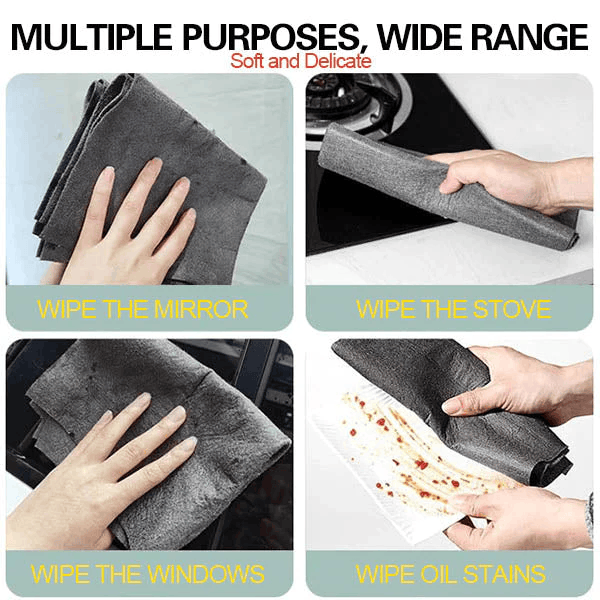 Thickened Magic Cleaning Cloth Microfiber Surface Instant Polishing Household Cleaning Cloth For Glass Windows Mirrors Car Kitchen Gadgets | Orazek UK Ltd