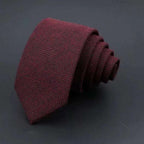 Thickened Sanded Fabric Hand Hit Men's Business Fashion Striped Solid Color Tie Cotton Formal Wear | Orazek UK Ltd