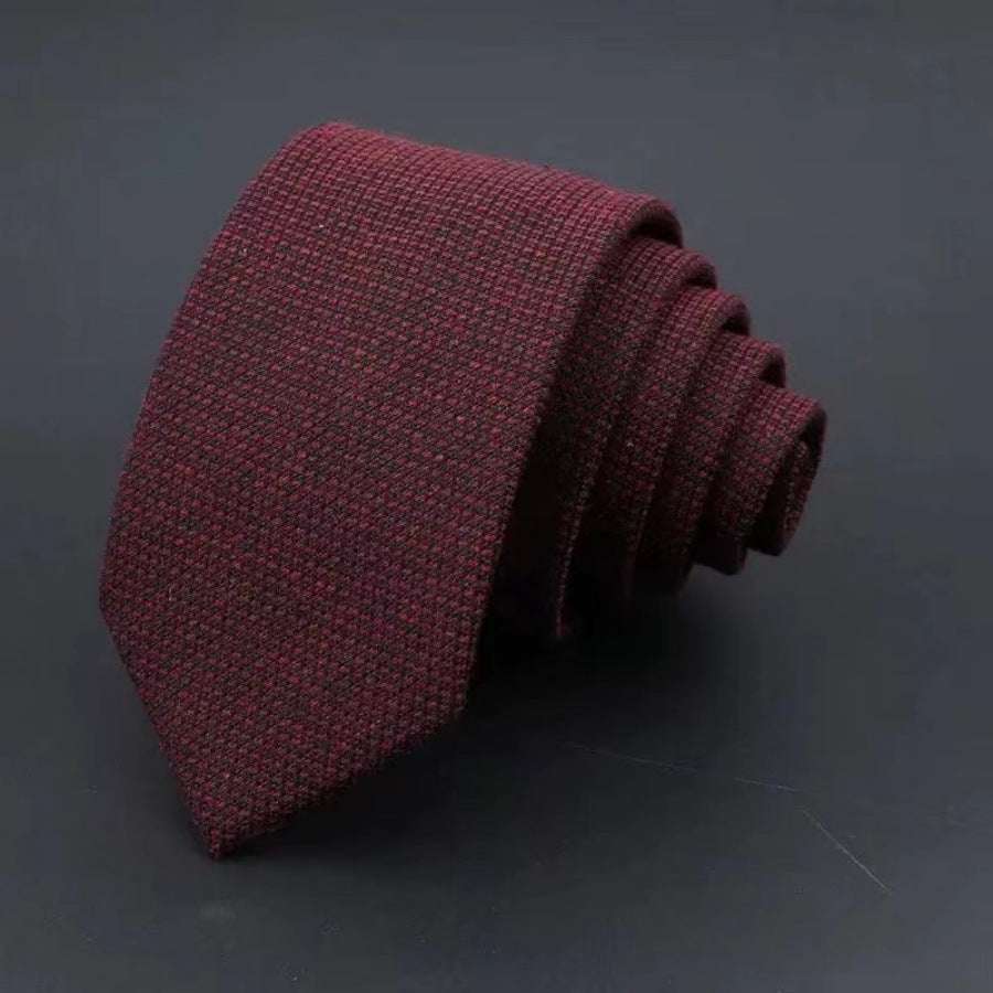 Thickened Sanded Fabric Hand Hit Men's Business Fashion Striped Solid Color Tie Cotton Formal Wear | Orazek UK Ltd
