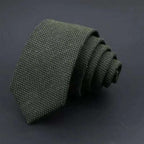 Thickened Sanded Fabric Hand Hit Men's Business Fashion Striped Solid Color Tie Cotton Formal Wear | Orazek UK Ltd