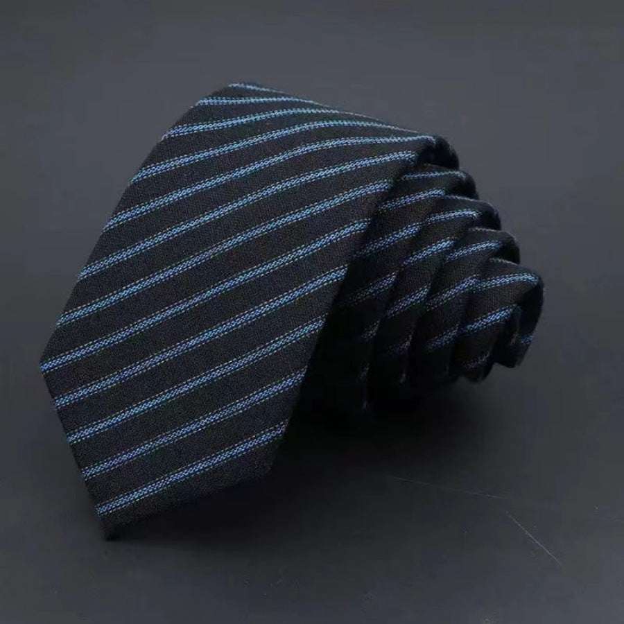 Thickened Sanded Fabric Hand Hit Men's Business Fashion Striped Solid Color Tie Cotton Formal Wear | Orazek UK Ltd
