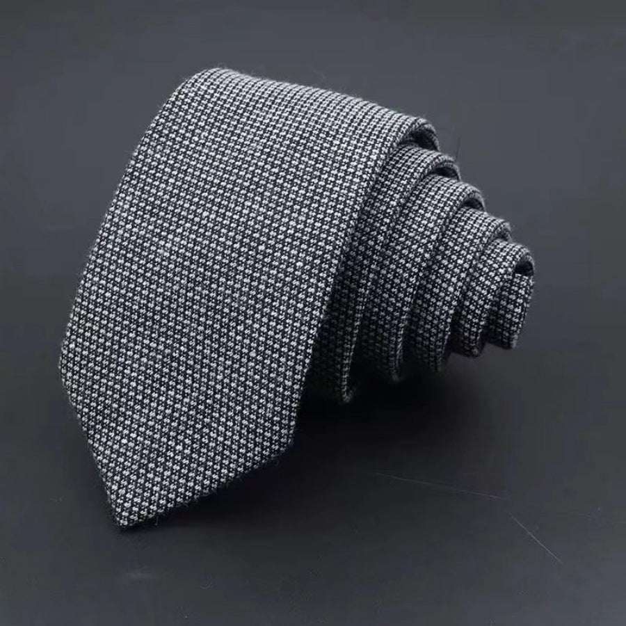 Thickened Sanded Fabric Hand Hit Men's Business Fashion Striped Solid Color Tie Cotton Formal Wear | Orazek UK Ltd