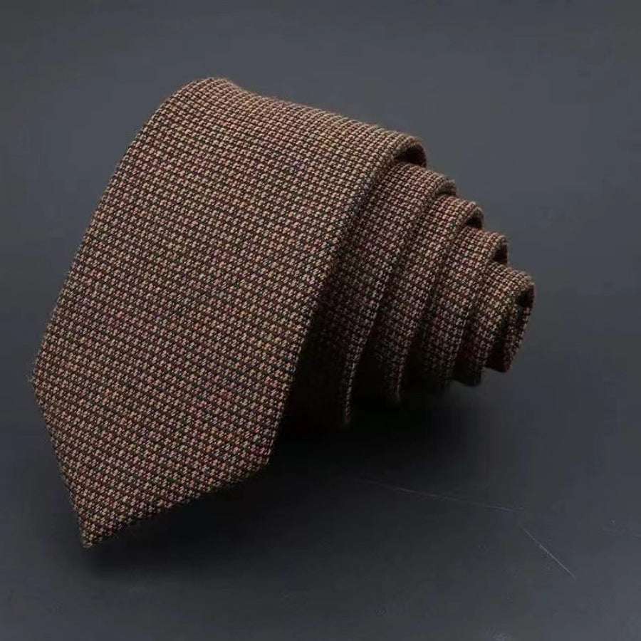 Thickened Sanded Fabric Hand Hit Men's Business Fashion Striped Solid Color Tie Cotton Formal Wear | Orazek UK Ltd