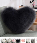 Throw Pillows Heart Shape Long Plush Fluffy Shaggy Cushion Cover Sofa Cushions Decorative Pillow Covers Pillowcase White Orazek UK Ltd