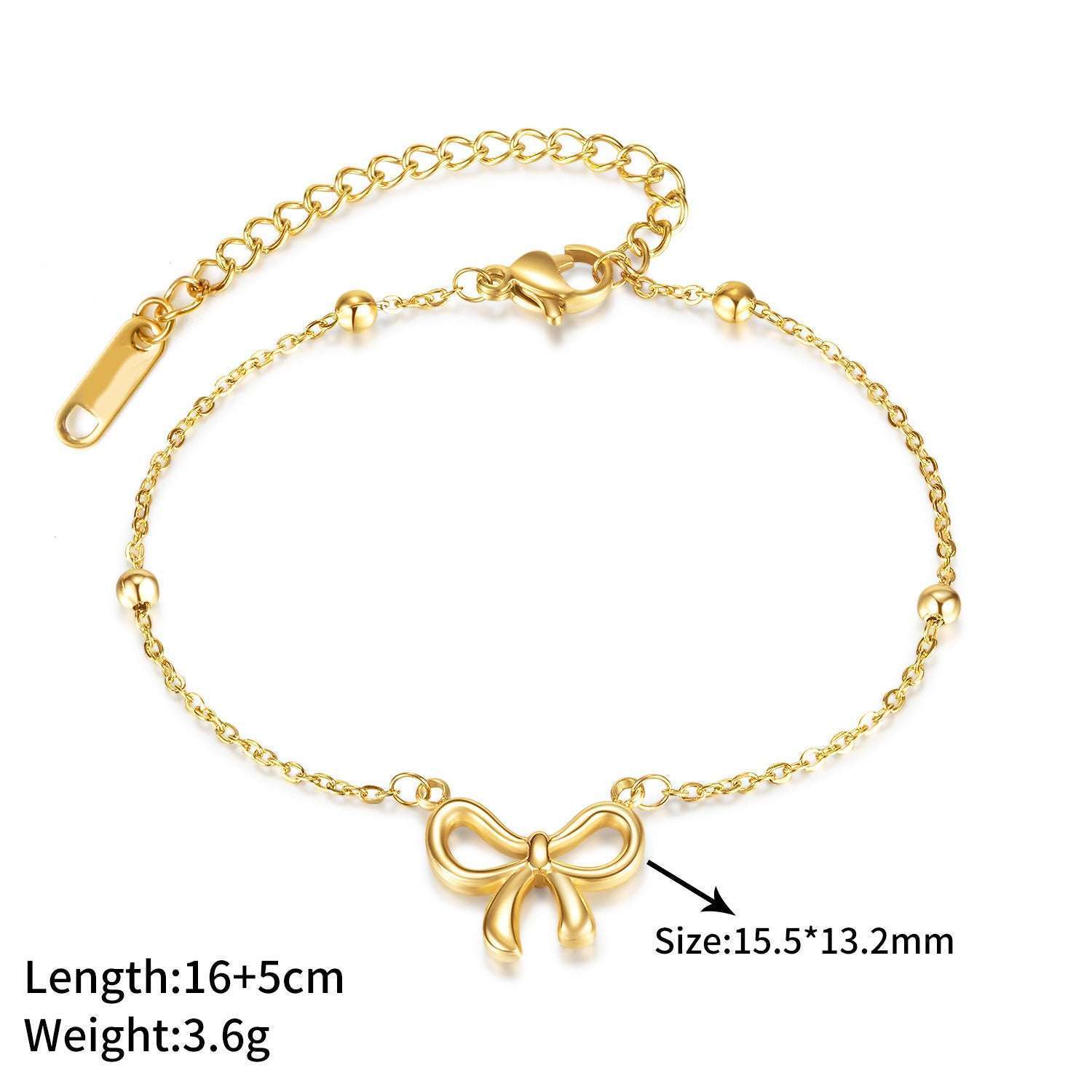 Titanium Steel Non Fading Cute Hollow Bow Pendant Necklace | Orazek UK Ltd