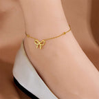 Titanium Steel Non Fading Cute Hollow Bow Pendant Necklace | Orazek UK Ltd