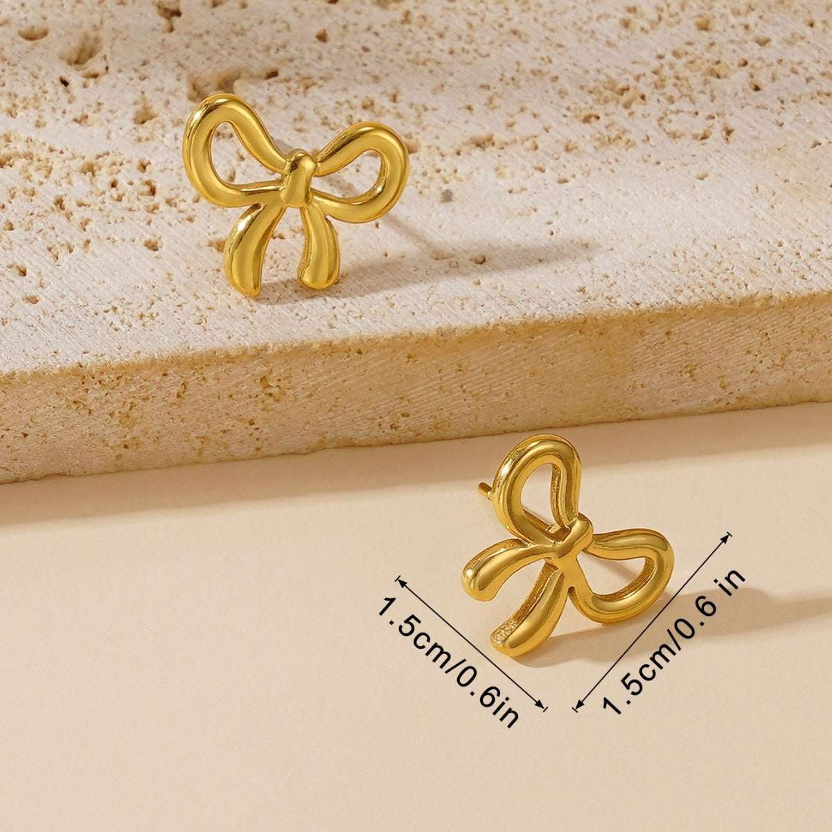 Titanium Steel Non Fading Cute Hollow Bow Pendant Necklace | Orazek UK Ltd