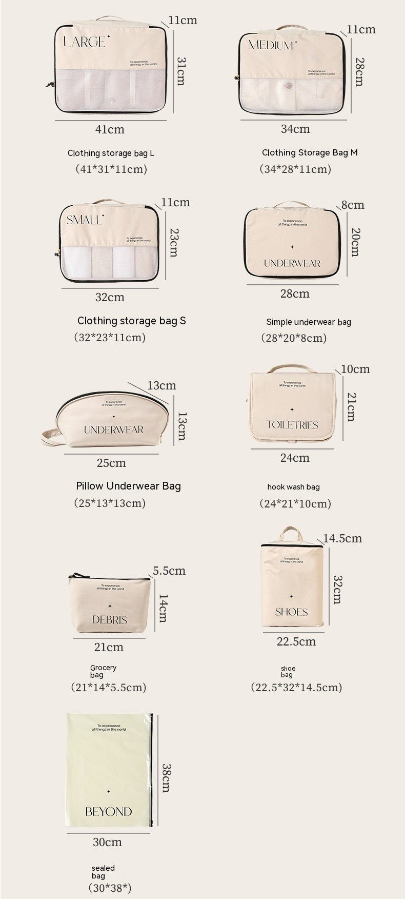 Travel Storage Bag Set Packing | Orazek UK Ltd