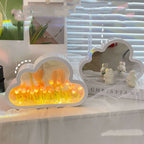 Tulip Night Lamp DIY Material Cloud Tulips Night Lamp Decorative Mirrors Photo Frame LED Table Lights Korean Creative Desk Bedroom Handmade Birthday Gifts | Orazek UK Ltd