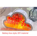 Tulip Night Lamp DIY Material Cloud Tulips Night Lamp Decorative Mirrors Photo Frame LED Table Lights Korean Creative Desk Bedroom Handmade Birthday Gifts | Orazek UK Ltd
