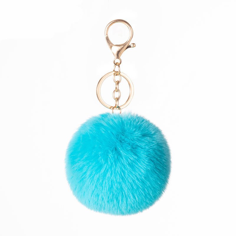 Twenty Colors Fluffy Fur Pom Pom Keychain Soft Faux Fur-like Ball Car Keyring Key Holder Women Bag | Orazek UK Ltd