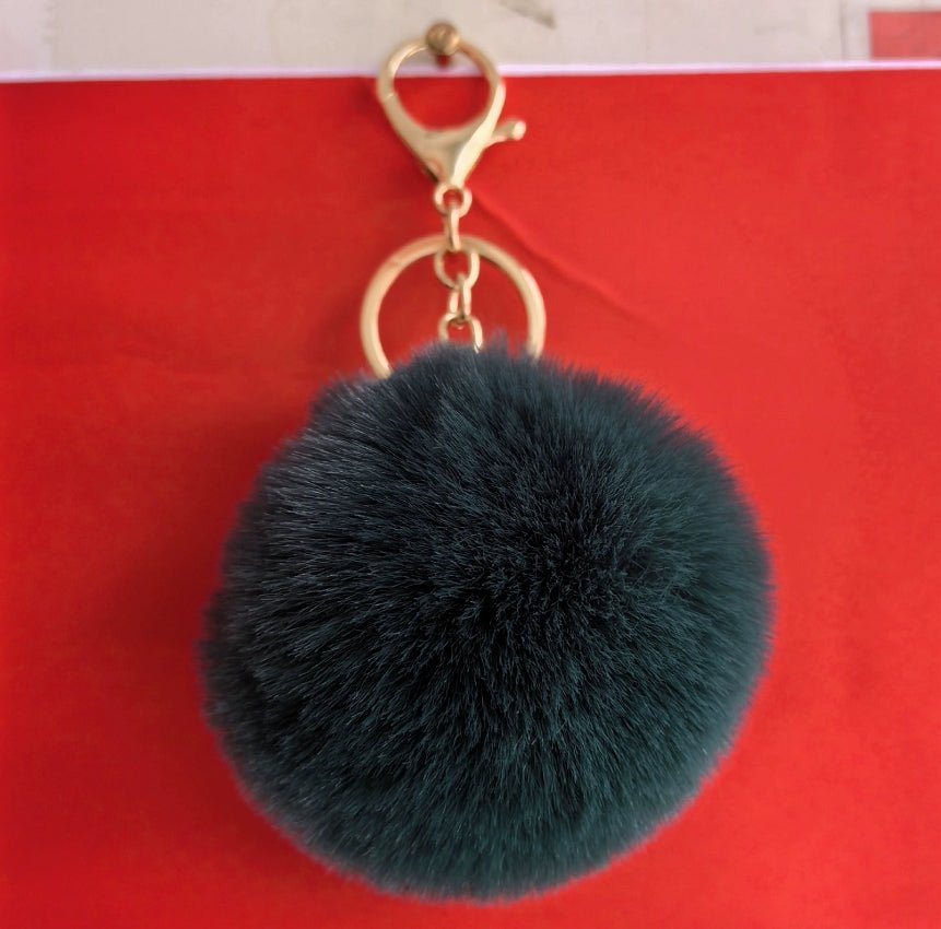 Twenty Colors Fluffy Fur Pom Pom Keychain Soft Faux Fur-like Ball Car Keyring Key Holder Women Bag | Orazek UK Ltd
