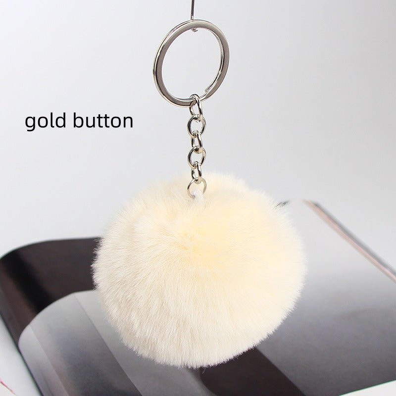 Twenty Colors Fluffy Fur Pom Pom Keychain Soft Faux Fur-like Ball Car Keyring Key Holder Women Bag | Orazek UK Ltd