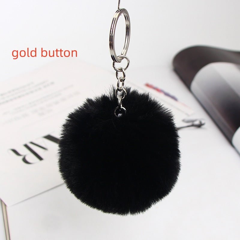 Twenty Colors Fluffy Fur Pom Pom Keychain Soft Faux Fur-like Ball Car Keyring Key Holder Women Bag | Orazek UK Ltd