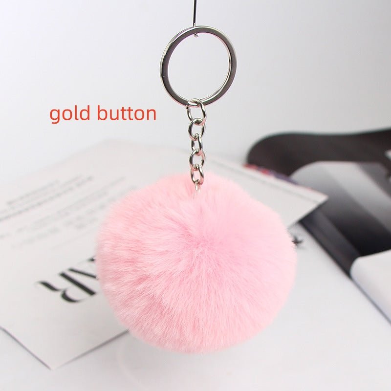 Twenty Colors Fluffy Fur Pom Pom Keychain Soft Faux Fur-like Ball Car Keyring Key Holder Women Bag | Orazek UK Ltd
