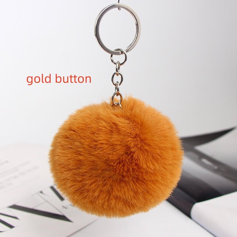 Twenty Colors Fluffy Fur Pom Pom Keychain Soft Faux Fur-like Ball Car Keyring Key Holder Women Bag | Orazek UK Ltd