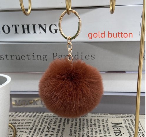 Twenty Colors Fluffy Fur Pom Pom Keychain Soft Faux Fur-like Ball Car Keyring Key Holder Women Bag | Orazek UK Ltd