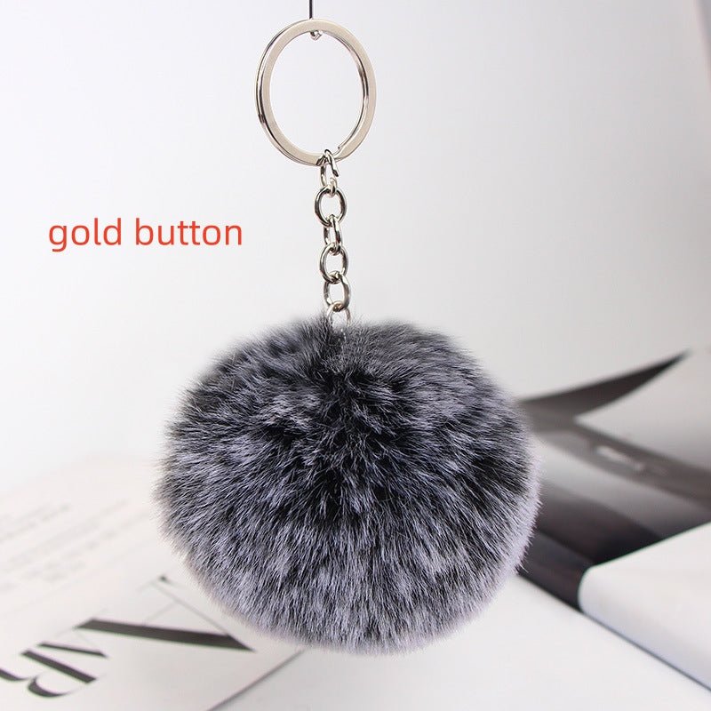 Twenty Colors Fluffy Fur Pom Pom Keychain Soft Faux Fur-like Ball Car Keyring Key Holder Women Bag | Orazek UK Ltd