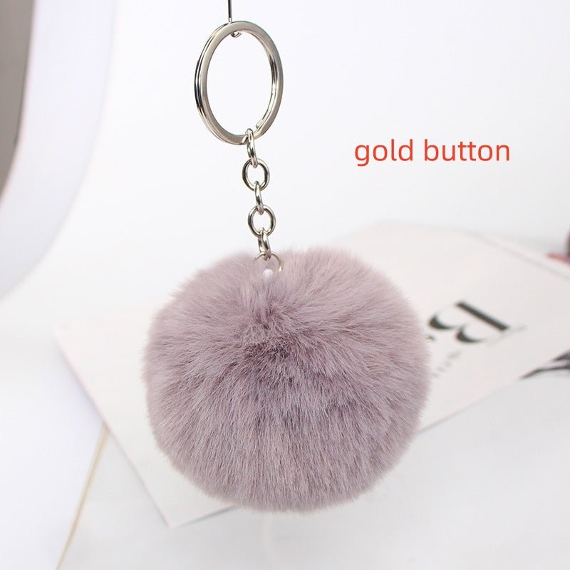 Twenty Colors Fluffy Fur Pom Pom Keychain Soft Faux Fur-like Ball Car Keyring Key Holder Women Bag | Orazek UK Ltd