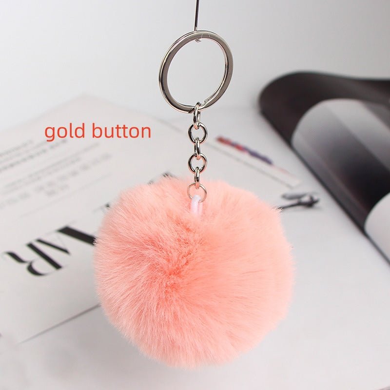 Twenty Colors Fluffy Fur Pom Pom Keychain Soft Faux Fur-like Ball Car Keyring Key Holder Women Bag | Orazek UK Ltd