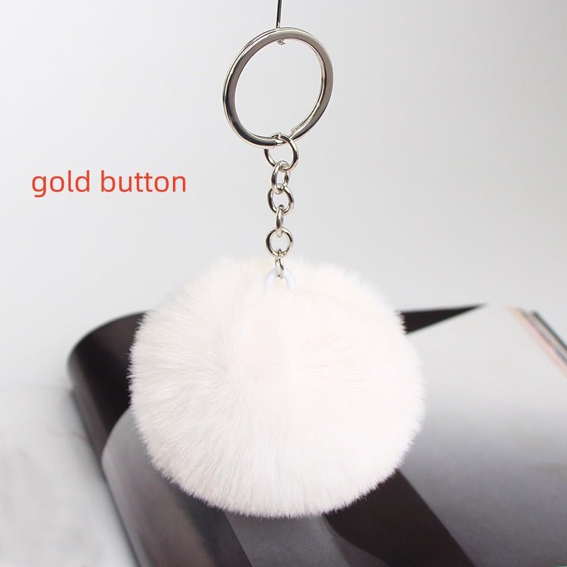 Twenty Colors Fluffy Fur Pom Pom Keychain Soft Faux Fur-like Ball Car Keyring Key Holder Women Bag | Orazek UK Ltd