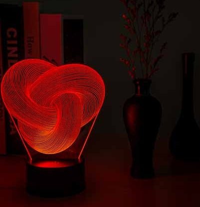 Twist Abstract LED 3D Night Light Touch Colorful Acrylic 3D Table Lamp Decoration Lighting Baby Sleeping Mood Lamp Best Gift | Orazek UK Ltd